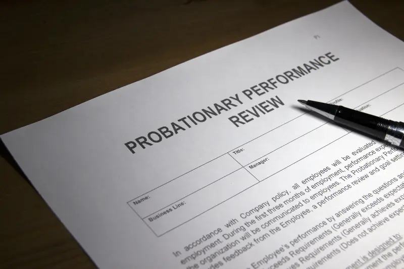 Probationary employee asking about workplace rights.